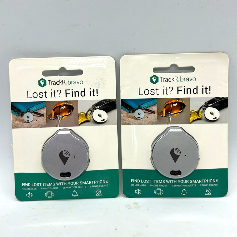 Lot of 2 Trackr Bravo Tracking Keyring Device NIB